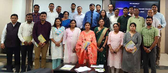 “कंटेंट क्रिएशन फॉर स्वयं कोर्सेस” विषय पर दो दिवसीय हुई कार्यशाला