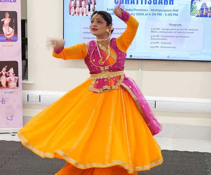 डबलिन में छत्तीसगढ़ की लोककला और संस्कृति का प्रदर्शन
