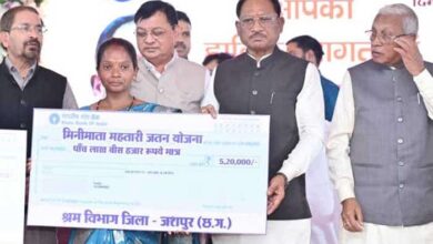 मुख्यमंत्री विष्णु देव साय ने जशपुर में 79 हजार से अधिक श्रमिकों को 27.15 करोड़ रुपये की सहायता DBT के माध्यम से दी मुख्यमंत्री विष्णु देव साय ने जशपुर में 79 हजार से अधिक श्रमिकों को 27.15 करोड़ रुपये की सहायता DBT के माध्यम से दी