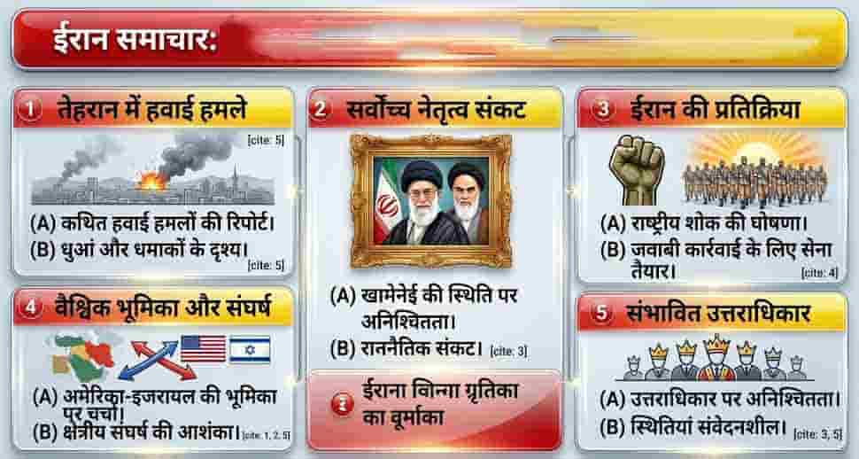 तेहरान हमलों के बाद ईरान में शोक और जवाबी कार्रवाई, क्षेत्रीय तनाव बढ़ा तेहरान हमलों के बाद ईरान में शोक और जवाबी कार्रवाई, क्षेत्रीय तनाव बढ़ा
