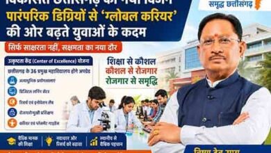 विकसित छत्तीसगढ़ के विजन के तहत युवा पारंपरिक डिग्रियों के साथ वैश्विक करियर अवसरों की ओर बढ़ रहे