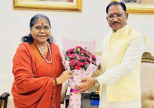 संवाद और समन्वय का सशक्त संदेश — मुख्यमंत्री और साध्वी निरंजन ज्योति की सौजन्य मुलाकात संवाद और समन्वय का सशक्त संदेश — मुख्यमंत्री और साध्वी निरंजन ज्योति की सौजन्य मुलाकात