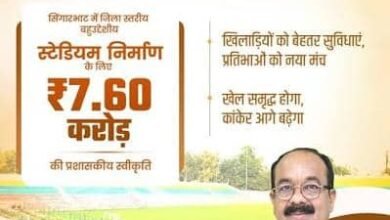 मैदान से मेडल तक—₹7.60 करोड़ से संवरेगा बहुउद्देश्यीय स्टेडियम, खिलाड़ियों को मिलेगा नया मंच मैदान से मेडल तक—₹7.60 करोड़ से संवरेगा बहुउद्देश्यीय स्टेडियम, खिलाड़ियों को मिलेगा नया मंच