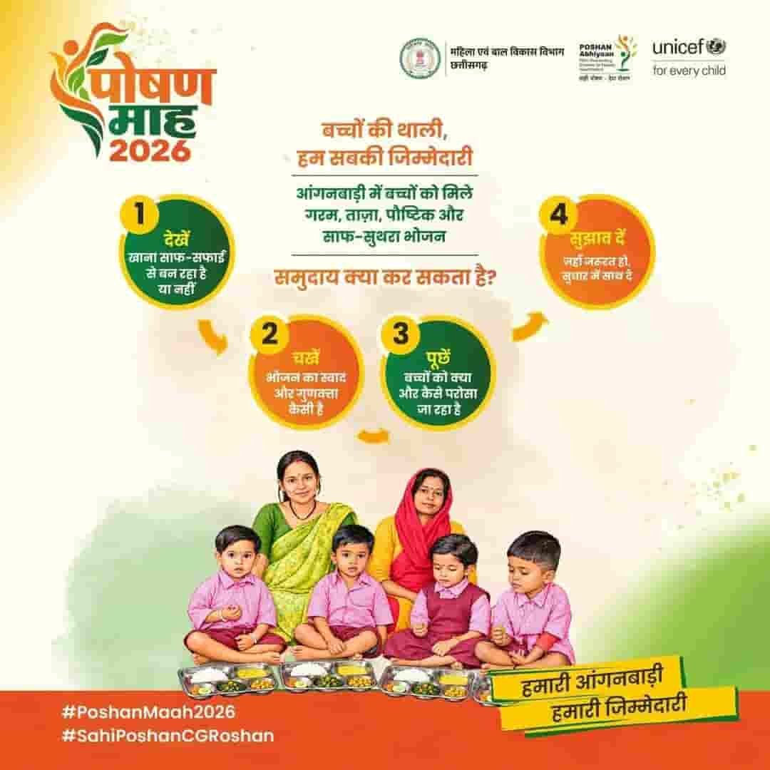 पोषण की थाली, स्वच्छता की जिम्मेदारी: आंगनबाड़ी केंद्रों से संवर रहा बच्चों का भविष्य पोषण की थाली, स्वच्छता की जिम्मेदारी: आंगनबाड़ी केंद्रों से संवर रहा बच्चों का भविष्य