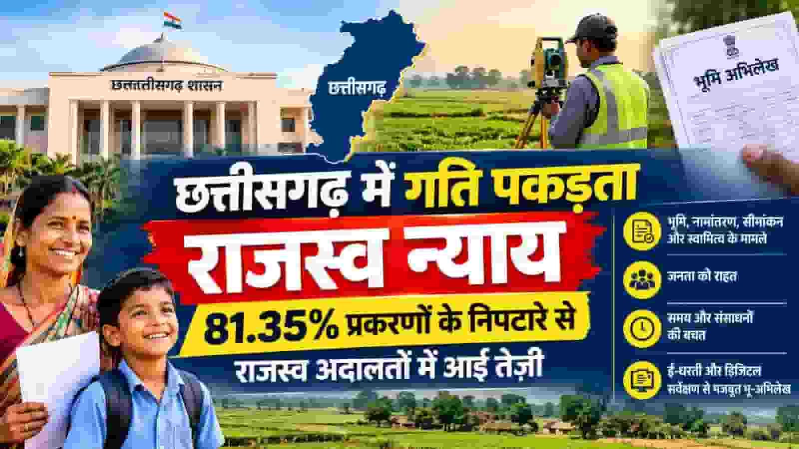 फैसले की राह हुई आसान: छत्तीसगढ़ में रफ्तार पकड़ रहा राजस्व न्याय फैसले की राह हुई आसान: छत्तीसगढ़ में रफ्तार पकड़ रहा राजस्व न्याय
